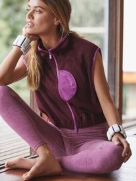 Free People Tops - Free People (YELLOW) Sleeveless Fleece Vest in Mustard - Zip Front